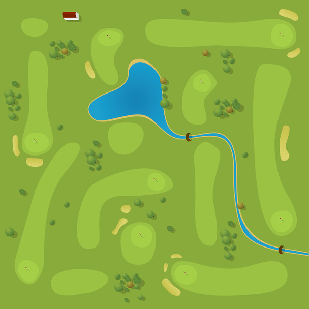Golf course - Vector, Image