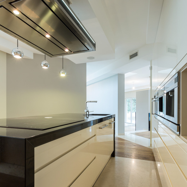 Worktop in contemporary kitchen - Fotoğraf, Görsel