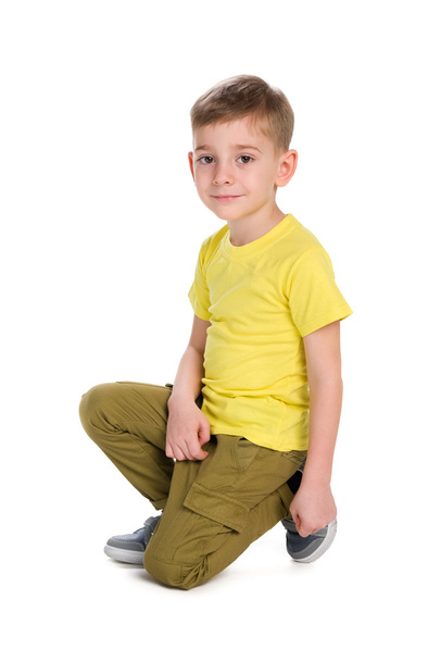 Clever little boy sits - Photo, Image