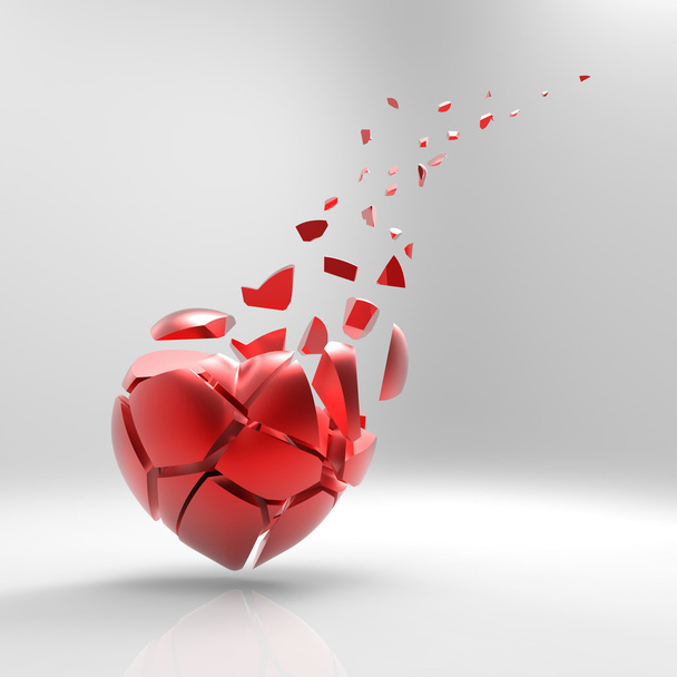 red Broken heart - Фото, зображення