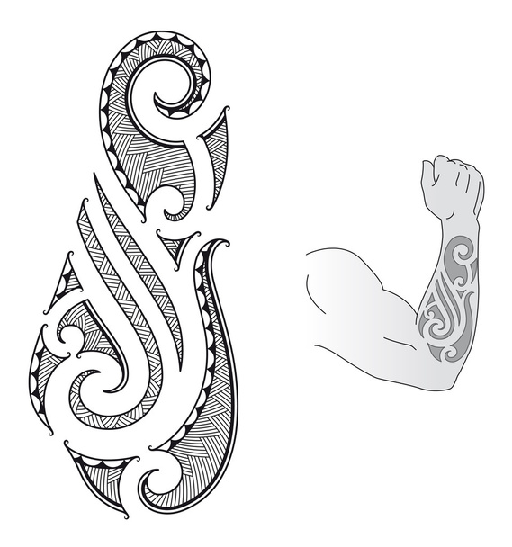 Diseño de tatuaje maorí
 - Vector, imagen