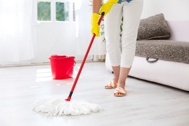 Cleaning dirty  floor - Фото, зображення