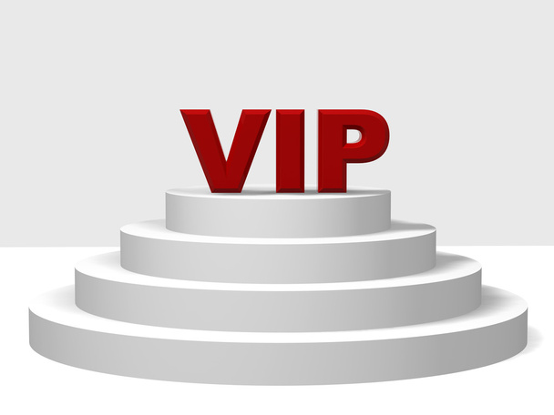 Red vip on a pedestal - Photo, Image