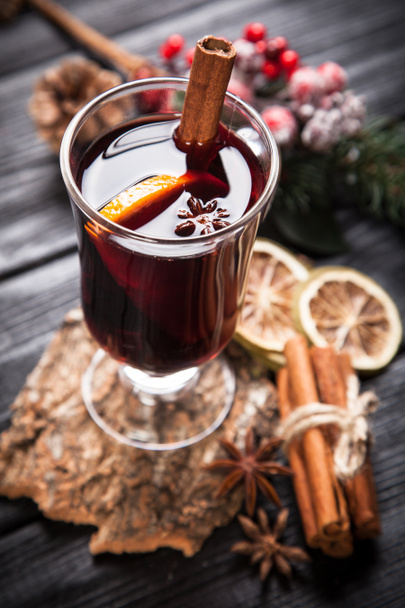 Svařené víno s skořice a pomeranč - Fotografie, Obrázek