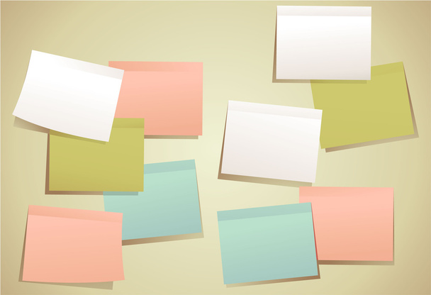 Set of sticky notes - Vector, Image