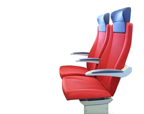Modern red passenger chair isolated - 写真・画像