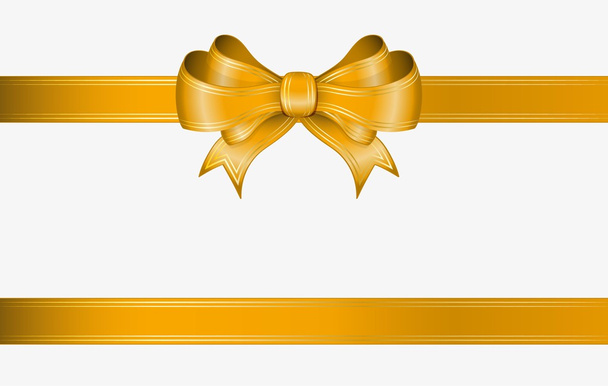 orange ribbon and bow - Vector, Image