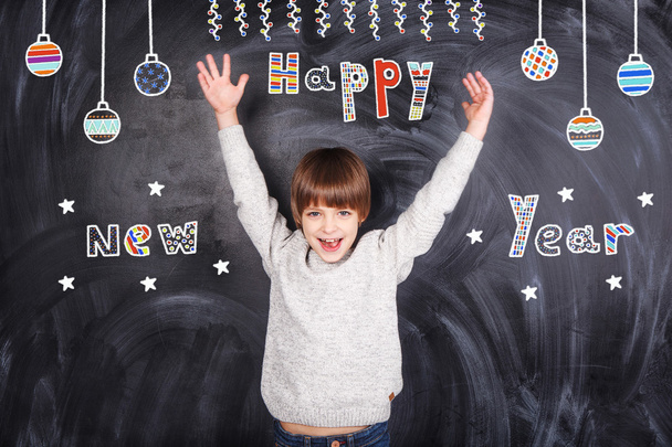 Šťastný nový rok od chlapce - Fotografie, Obrázek