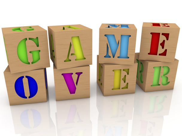 Játék kocka üzenettel Game Over - Fotó, kép