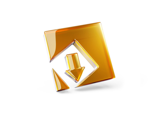 Concept Icon "Download files" 3d model - Фото, изображение