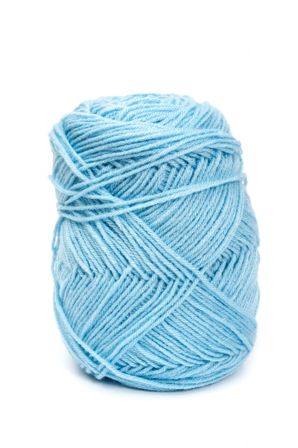 laine de fil bleu pour tricoter
 - Photo, image