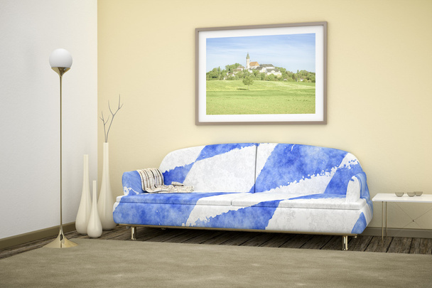 Bavarian colors sofa - Photo, Image