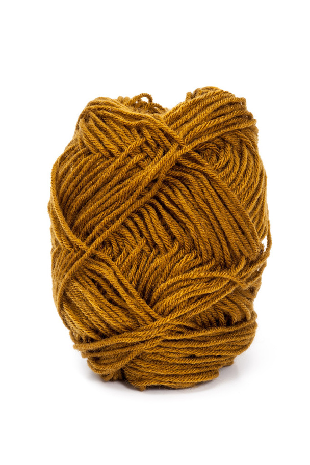 lã de fio marrom para tricô
 - Foto, Imagem