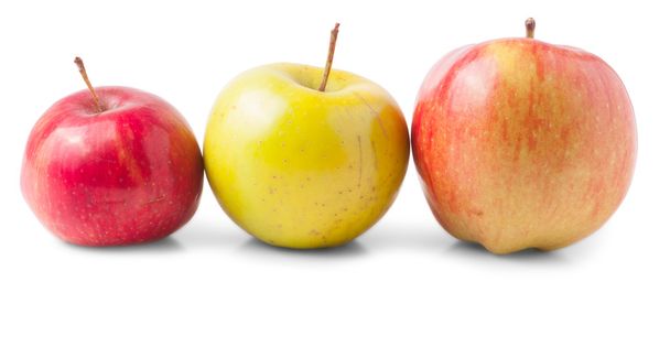 Three ripe red apples - Photo, Image
