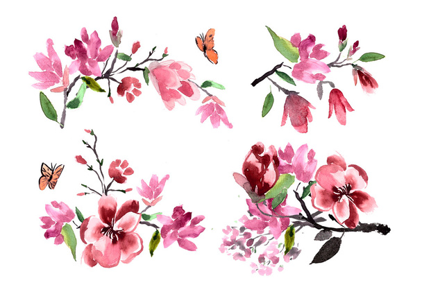 magnolia flowers Pattern - Foto, afbeelding