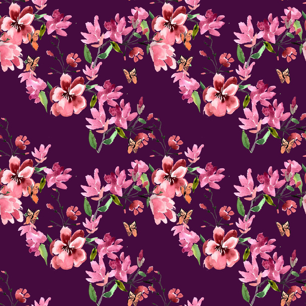 magnolia flowers Pattern - Foto, Imagem