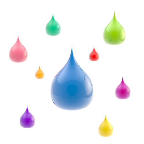 Colorful drops isolated - Foto, Imagen