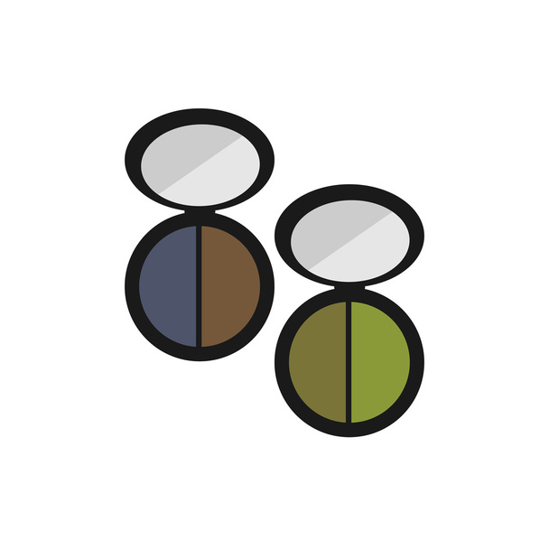 Color eye shadow for a flat icon - Vector, Image