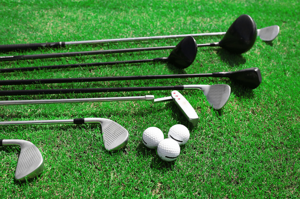 Different golf clubs - Фото, изображение