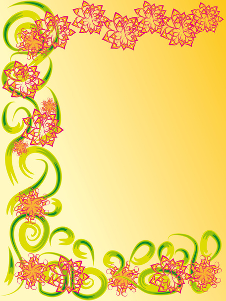 beautiful floral frame - Вектор, зображення