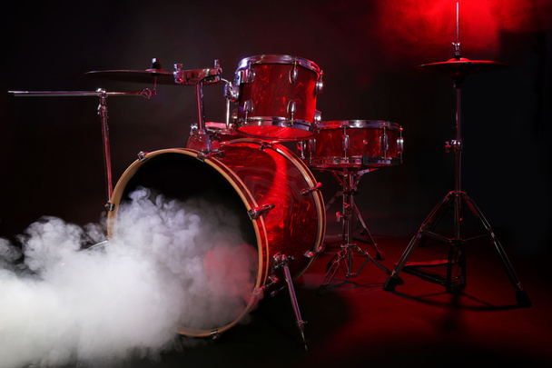 Drum set on stage - Фото, зображення