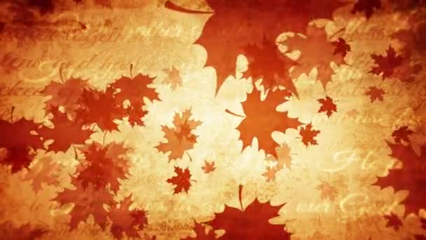 感謝祭の日ビンテージ背景、古い古代、秋、秋の背景 - 映像、動画