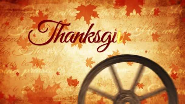 Thanksgiving day vintage achtergrond, herfst, herfst achtergrond - Video