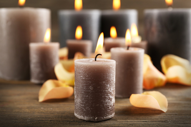 Alight wax grey candles  - Foto, afbeelding