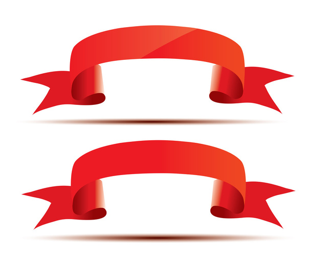 Красные ленты
 - Вектор,изображение