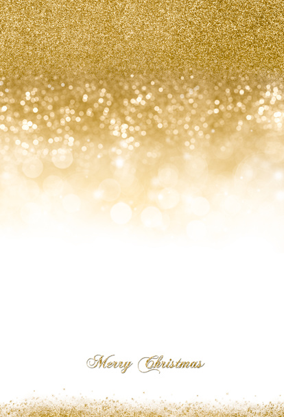 Christmas Background with Golden Glitter Scattered - Photo, Image