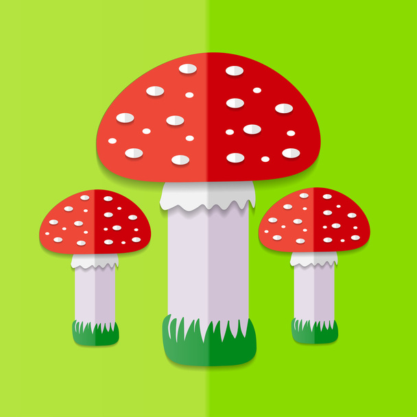 Red Mushrooms pictogram. - Vector, afbeelding