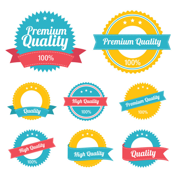 Premium Quality Labels - Vektör, Görsel