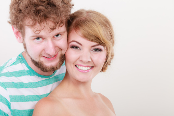 Cheerful young couple portrait - Foto, Imagem