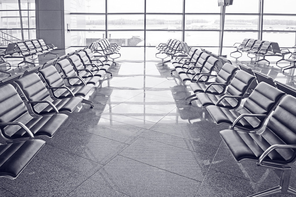 Waiting room at the airport. Monochrome. - Fotoğraf, Görsel