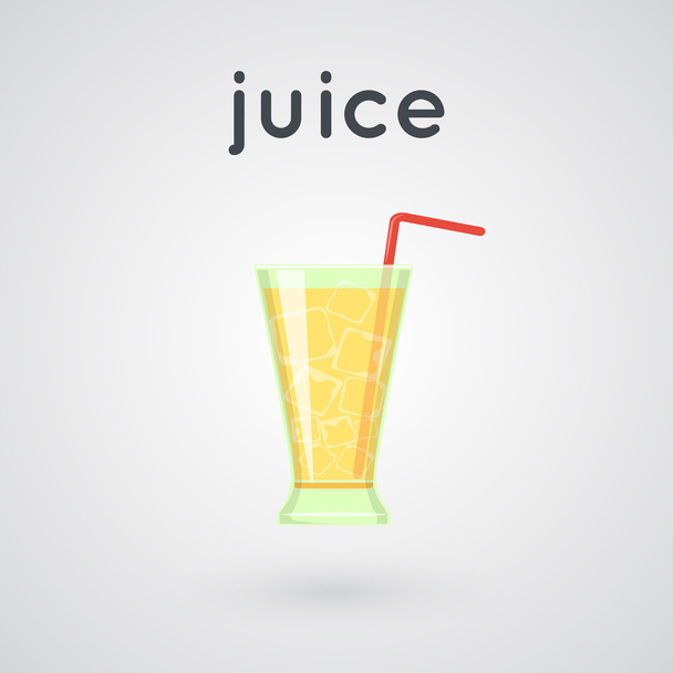 Orange juice in a glass. - Vektor, obrázek