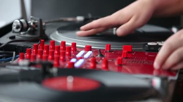 Hands of a Disc Jockey on the Professional Mixing Controller - Footage, Video