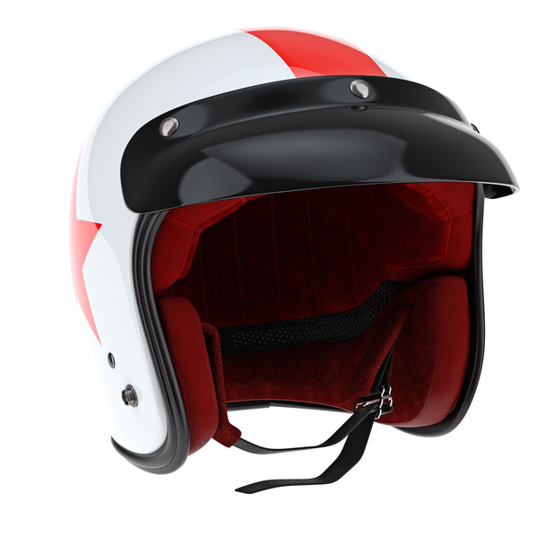 Sports helmet with glossy black visor - Zdjęcie, obraz