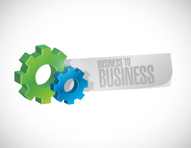 business to business gear sign concept - 写真・画像