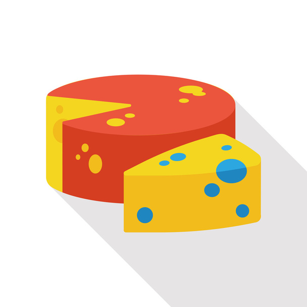 cheese flat icon - Vector, Image