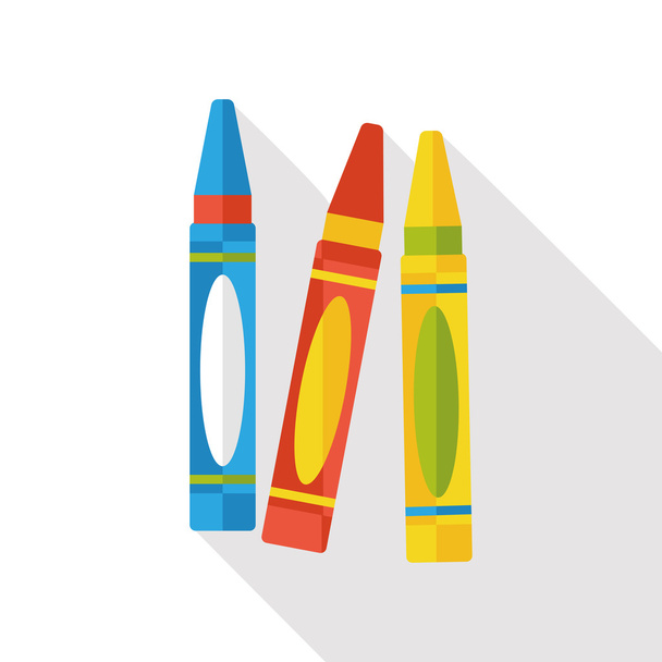 lápis de cor ícone plano
 - Vetor, Imagem