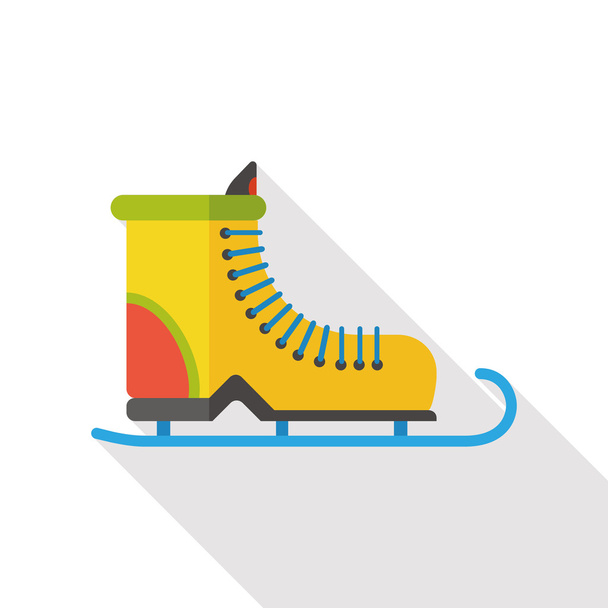 ícone de patinagem de gelo plana
 - Vetor, Imagem