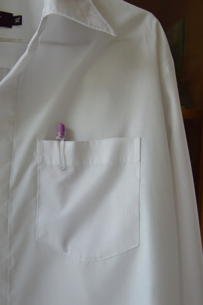 fehér ing zseb, toll - Fotó, kép