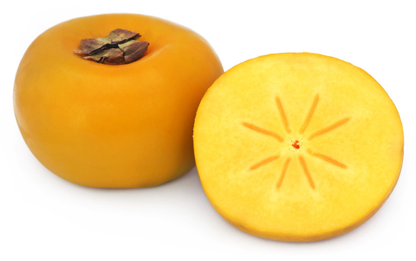 Fresh persimmon over white - Photo, Image