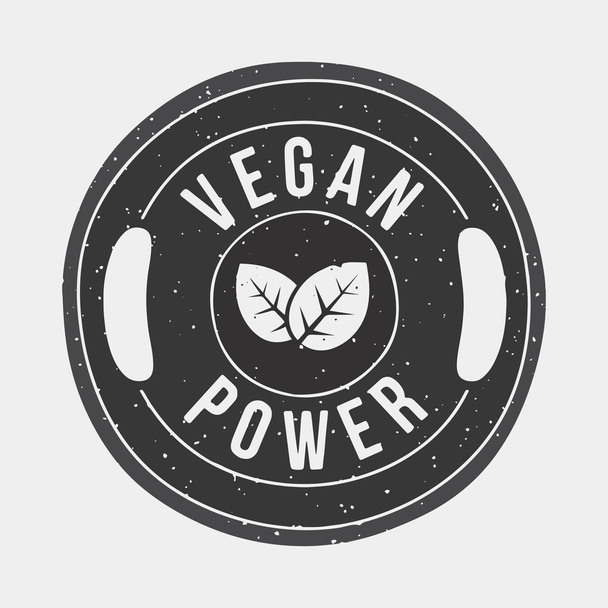 Vegan power gym vector illustration - Вектор,изображение
