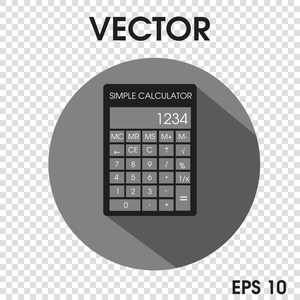 simple vector calculator icon - ベクター画像