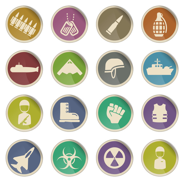 Military simply icons - Vector, Image