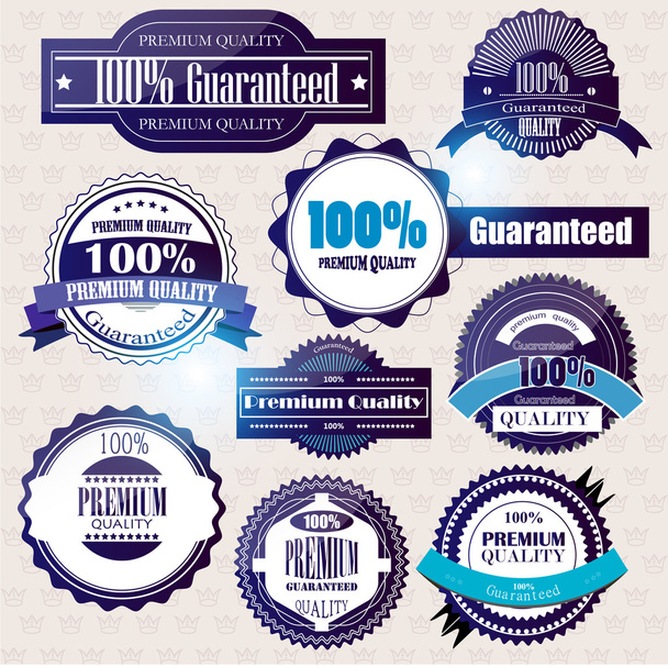 Set of Superior Quality and Satisfaction Guarantee Badges, Label - Вектор,изображение
