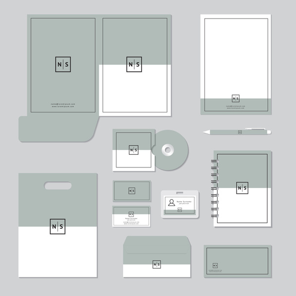 Stationary template design. Corporate identity business set. - Vector, afbeelding