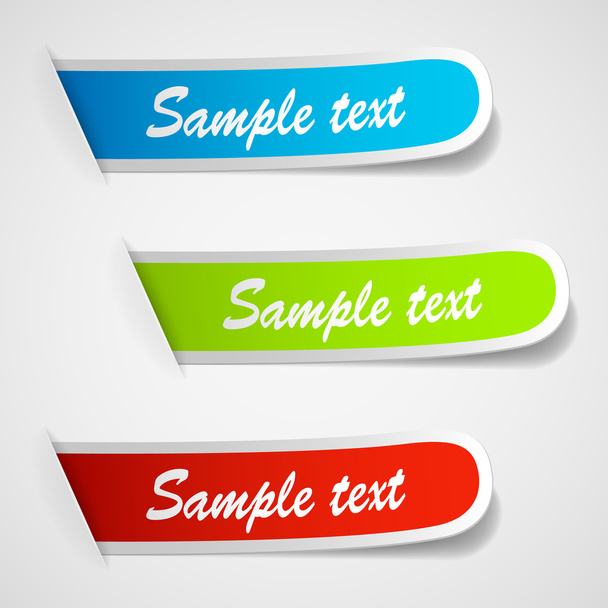 Set of multicolored sticker labels - Vector, Image
