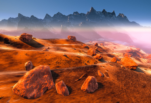 Марс - поверхность красной планеты
 - Фото, изображение